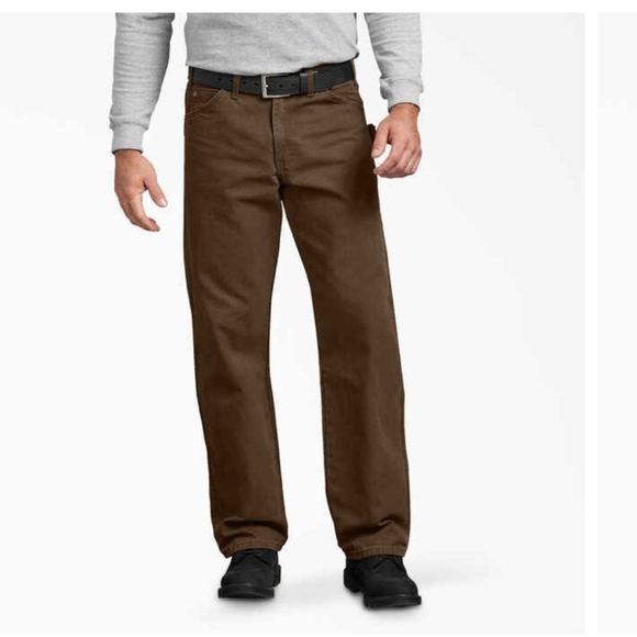 Dickies Relaxed Fit Sanded Duck Carpenter Pants - Brown 38 x 32 - Picture 1 of 10